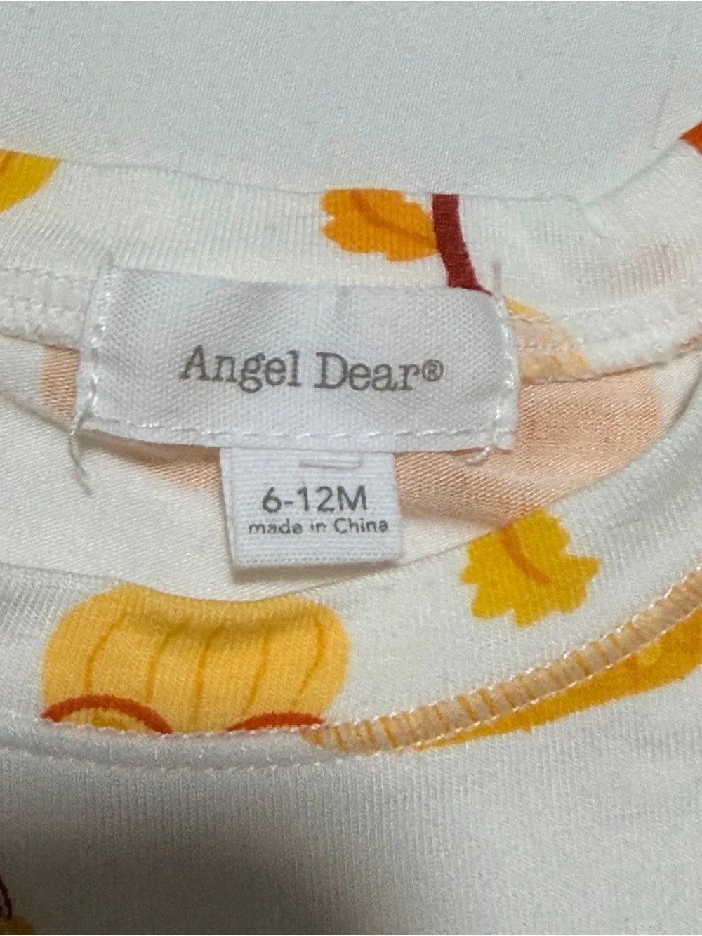 Angel Dear Pumpkin Halloween Fall 2 Pc Set Bamboo Pajamas 6-12 Mo